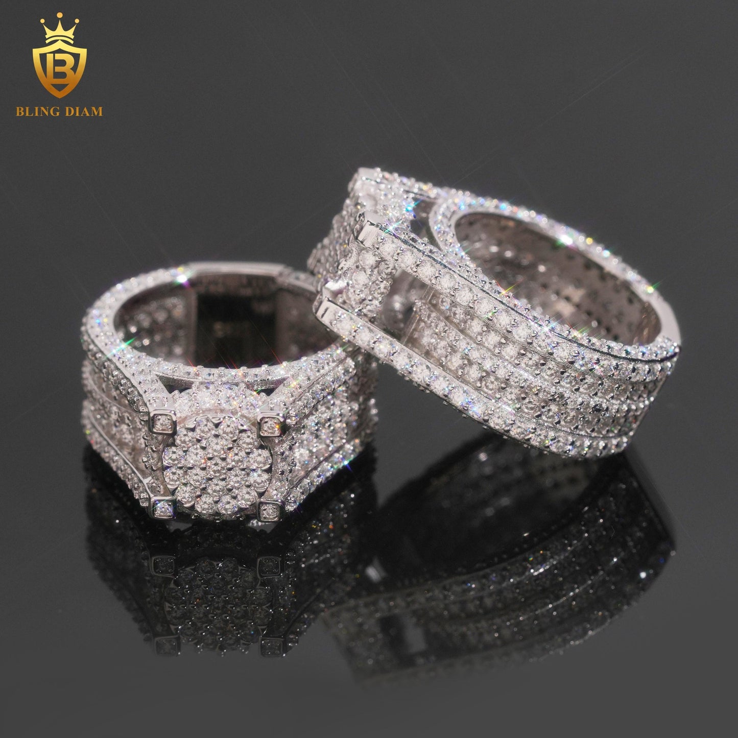 Iced-out men’s ring