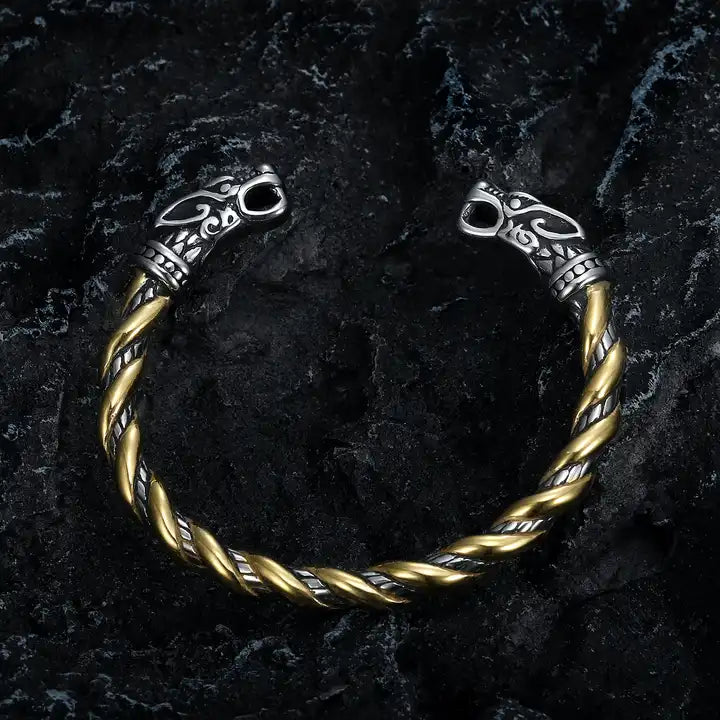 Wolfhead Bangle Bracelet