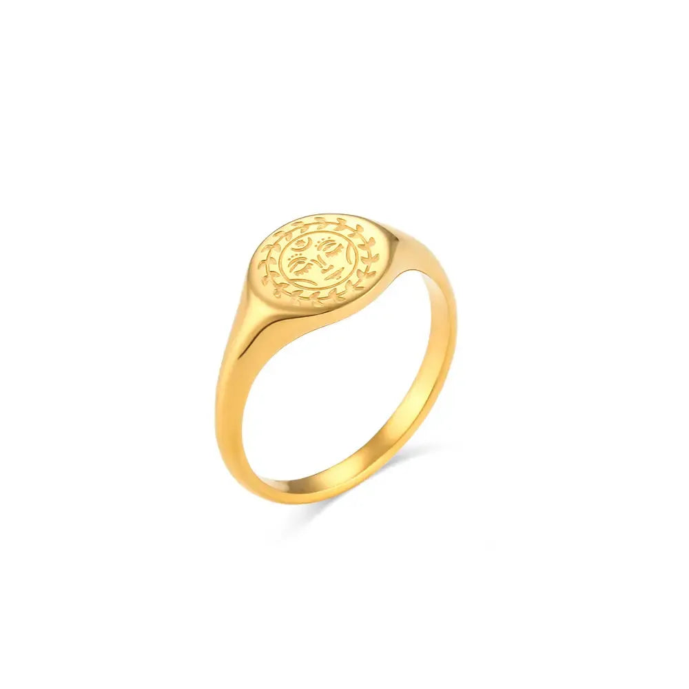 Gold Face Ring