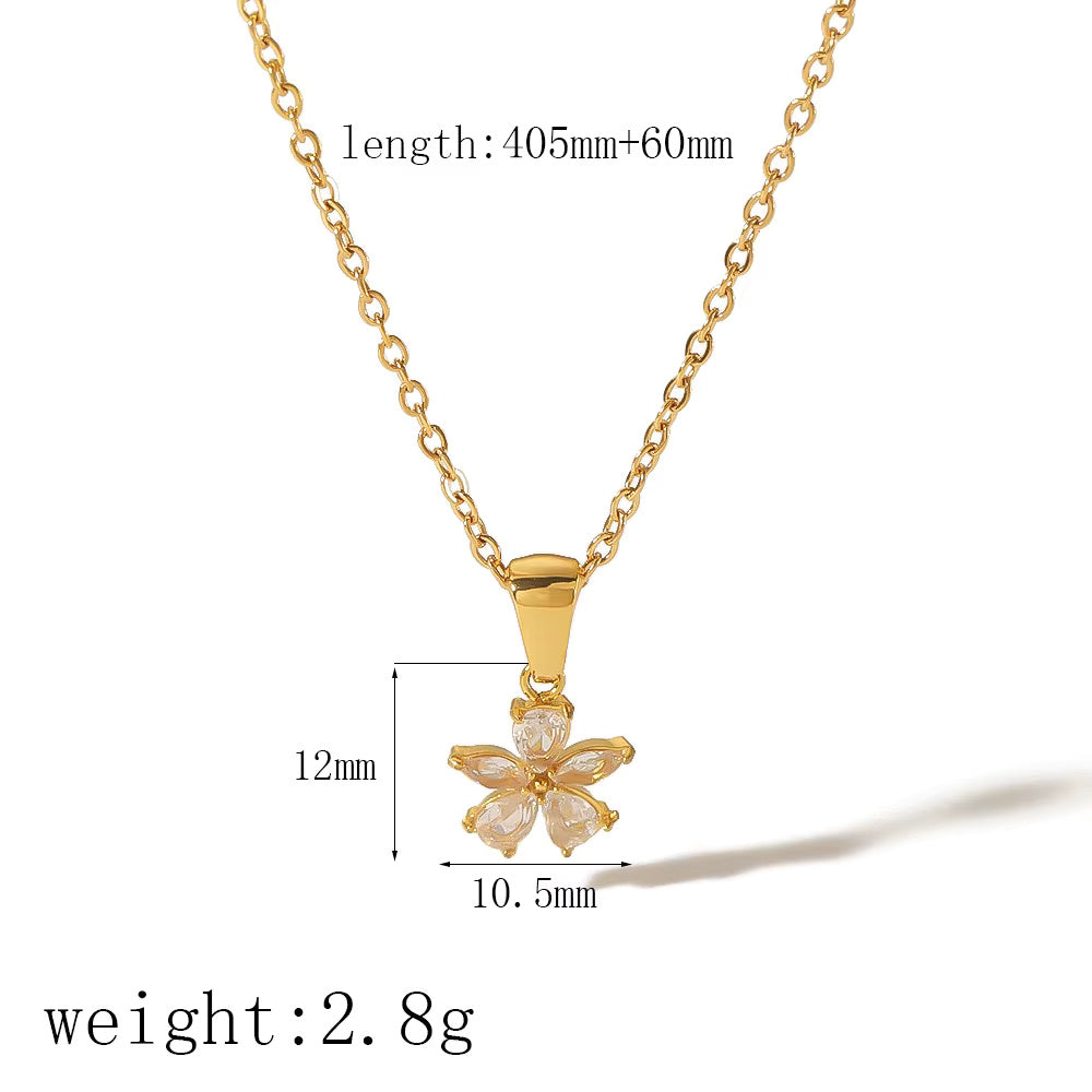 Crystal Flower Necklace