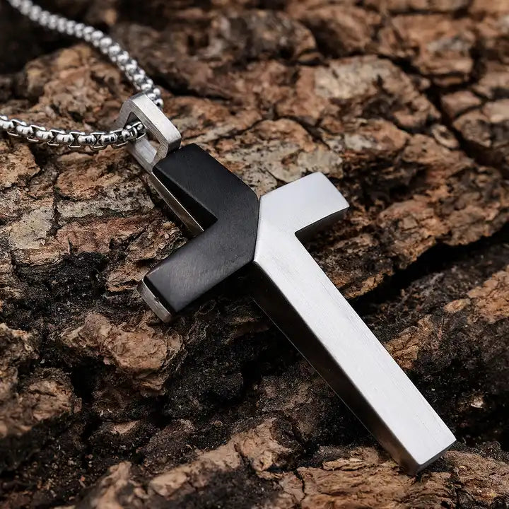 Two-Tone Cross Pendant