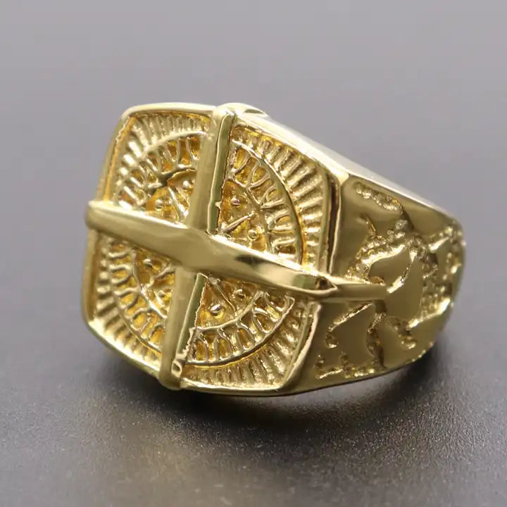 Gold Compass Ring