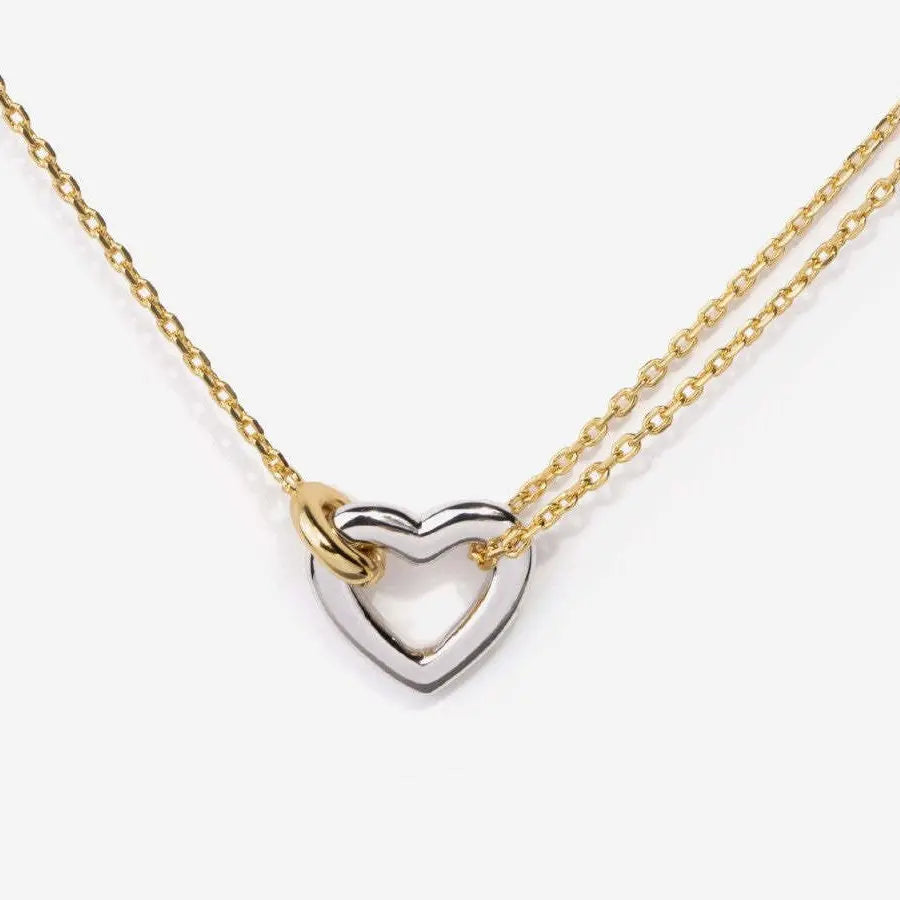 Two-Tone Heart Necklace