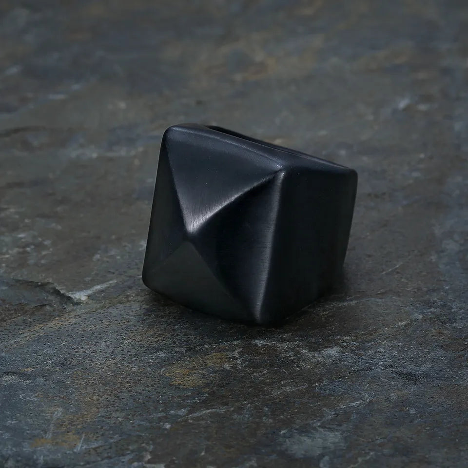 title: Geometric Stainless Ring