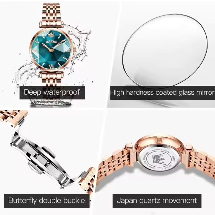 Rose Gold and Turquoise Watch