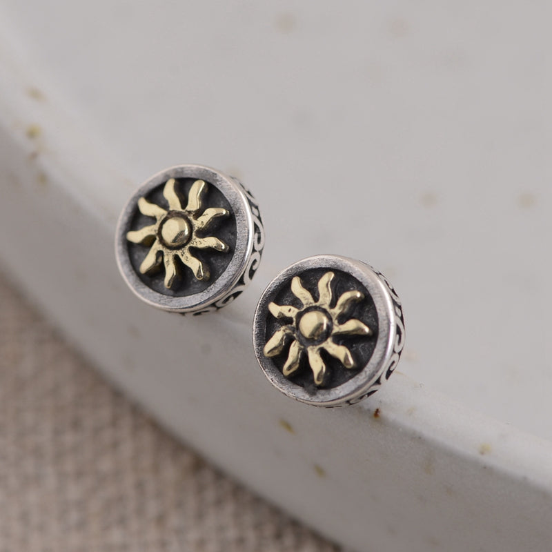Rock Sun Stud Earrings