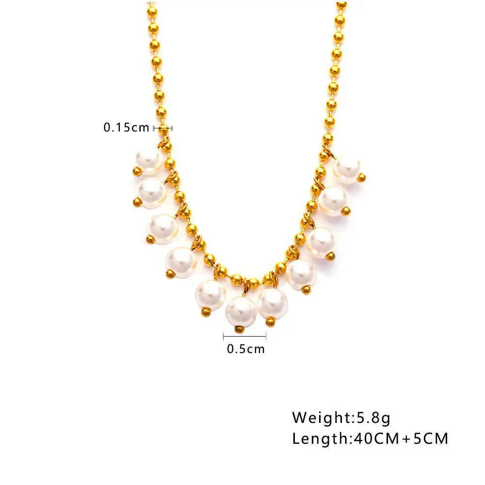 Golden Pearl Necklaces