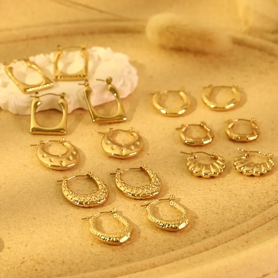 Geometric Gold Earrings