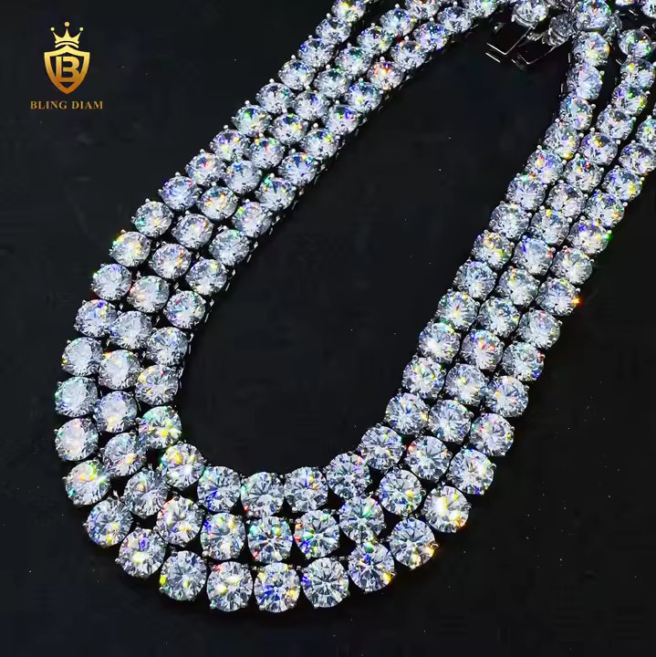 Tennis Chain - 8mm CZ Diamond, Stainless Steel