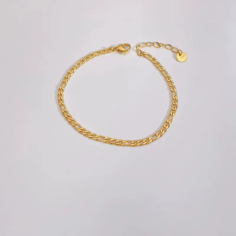 Flat Snake Chain Herringbone Bracelet