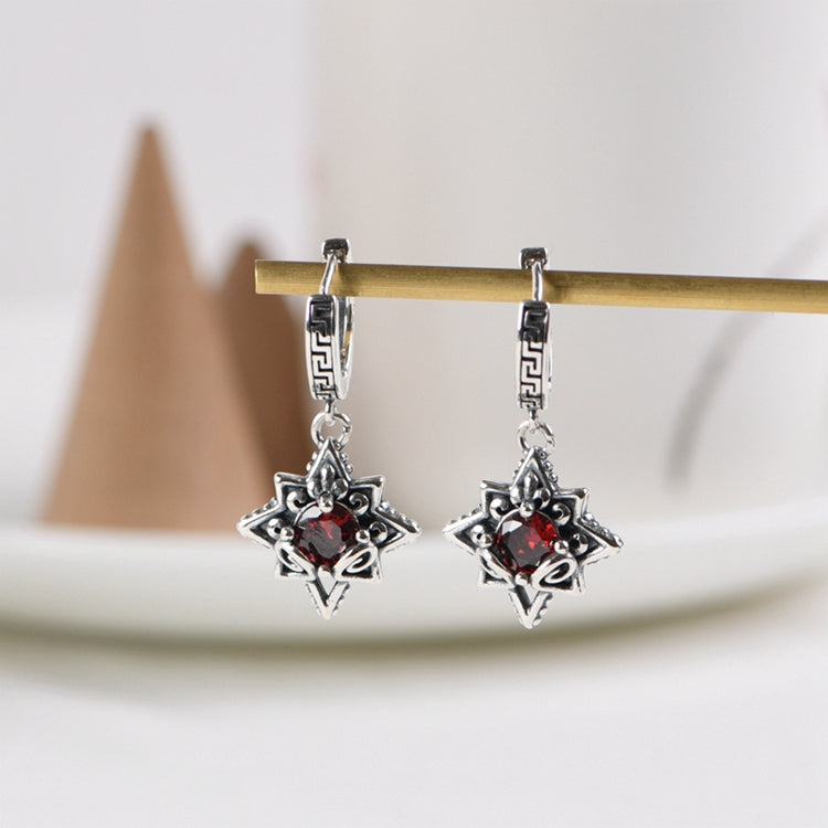 Zircon Six Pointed Star Earrings