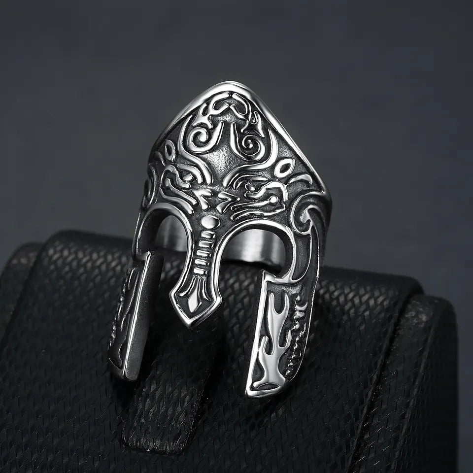 Warrior Helmet Ring