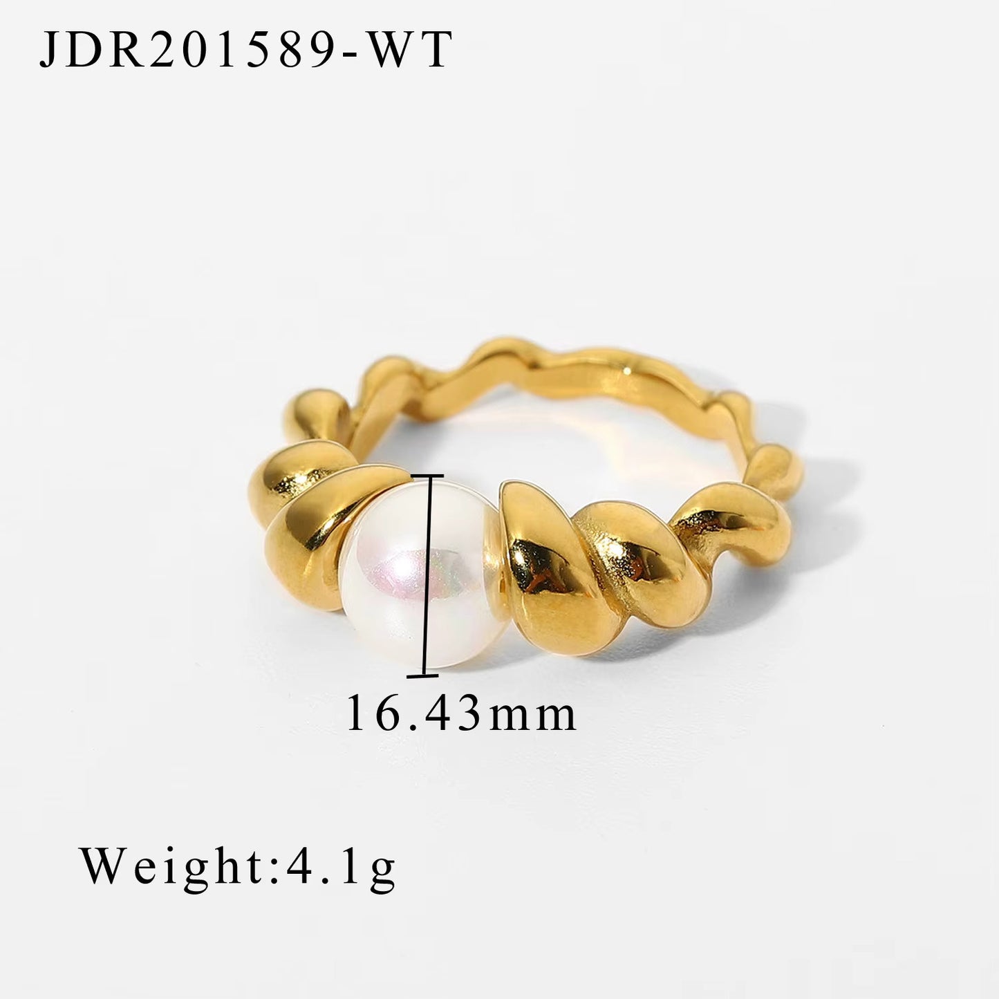 Gold Pearl Ring