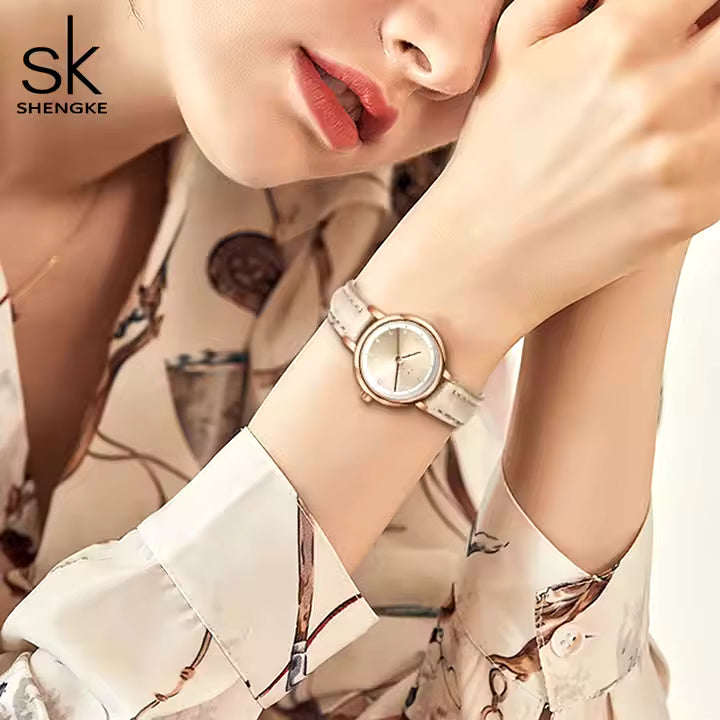 White and Rose Gold Watch