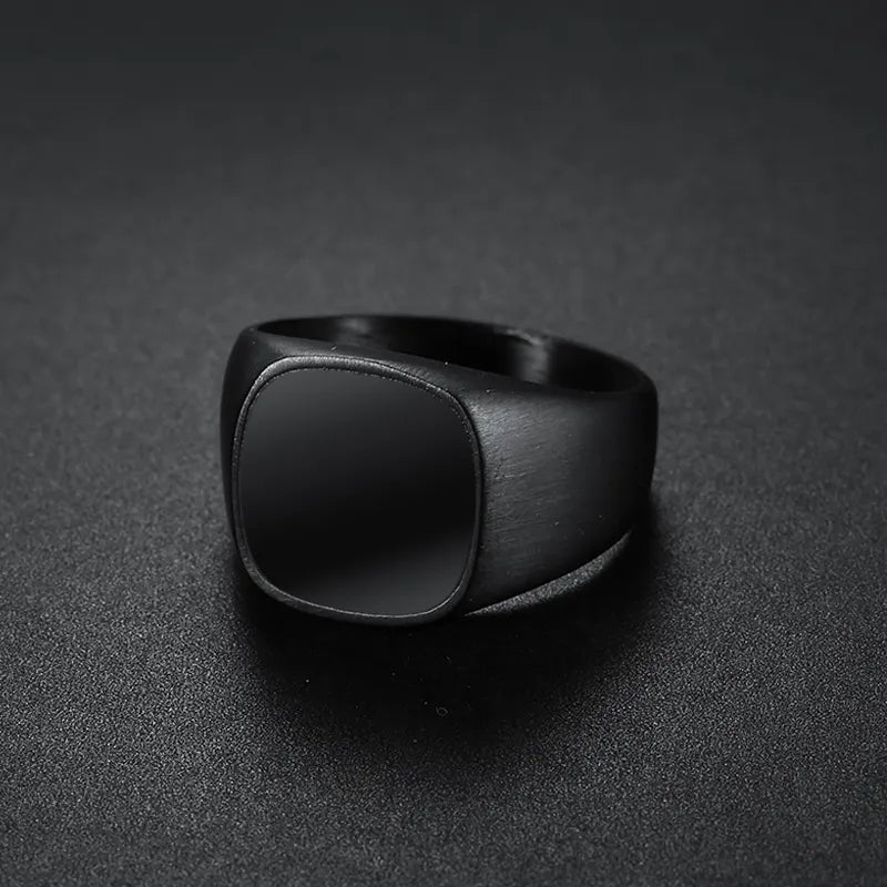 Title: Obsidian Signet Ring