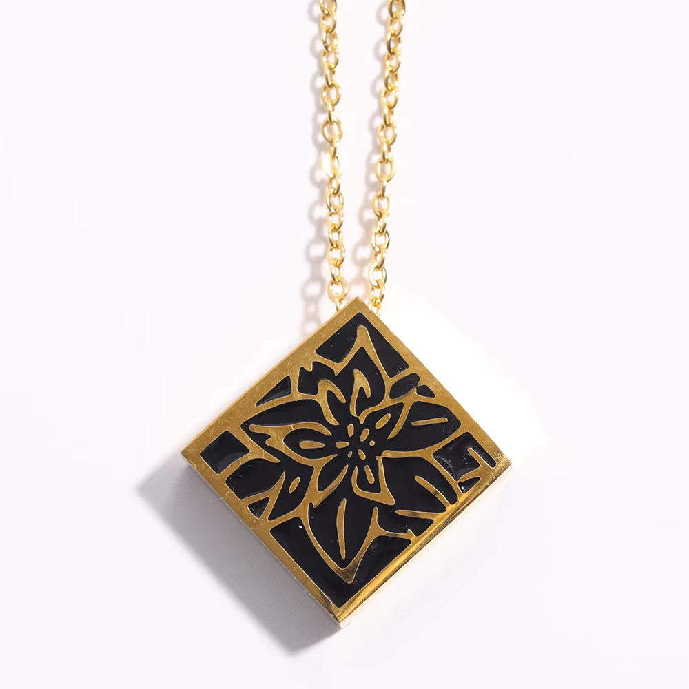 Gold Floral Pendant