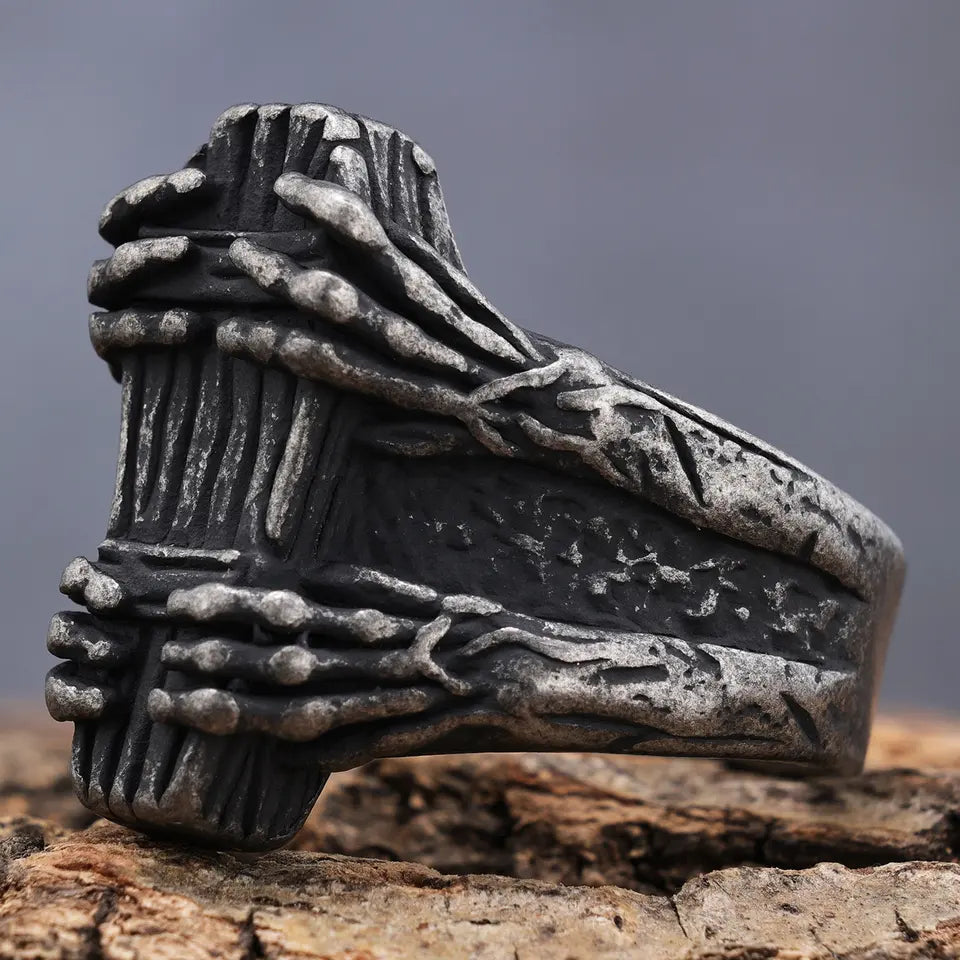 Skeleton Coffin Ring Men