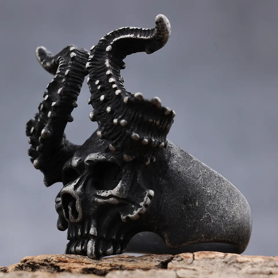 Son of Satan Goat Skull Ring