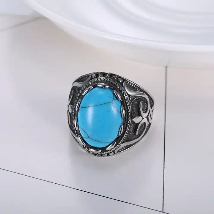 Enamel Stone Ring