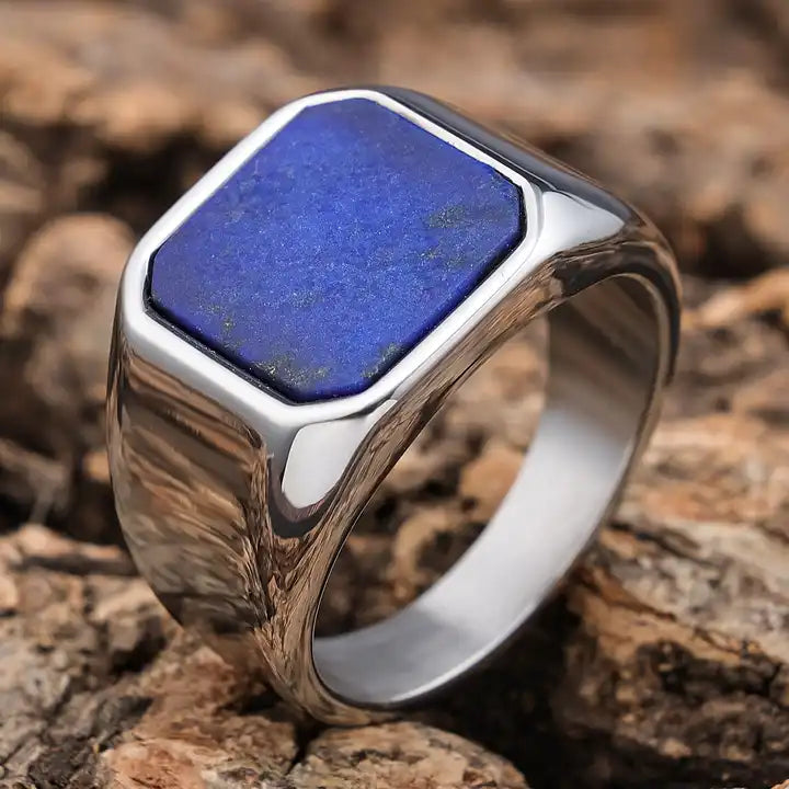 Lapis Tiger Eyes Stone Ring