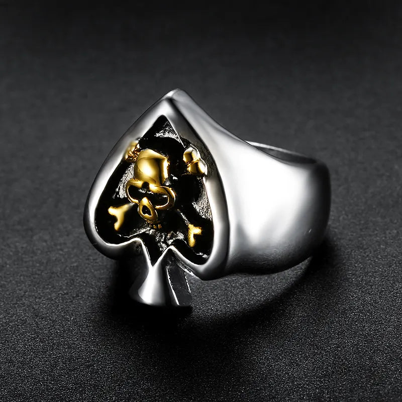 Skull Spade Ring