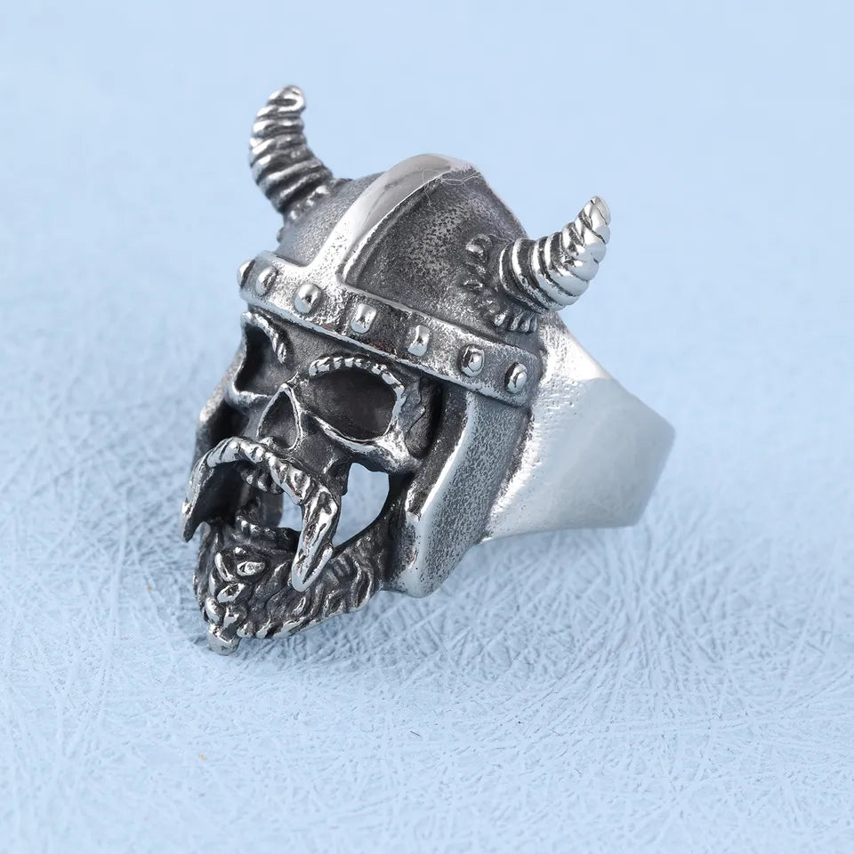 Viking Warrior Skull ring