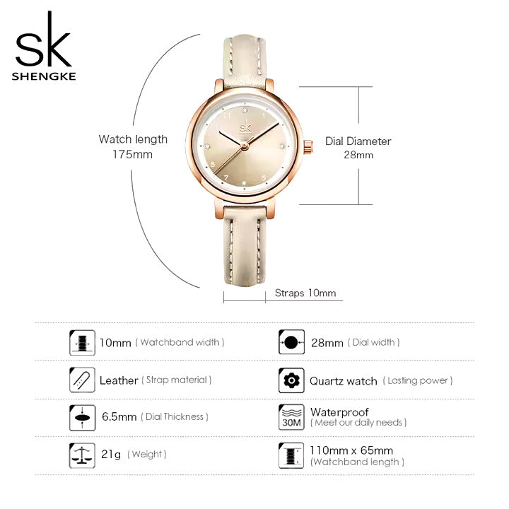 White and Rose Gold Watch