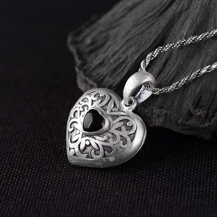 Oil Drop Heart Necklace