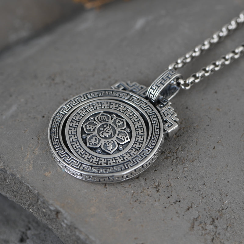 Mantra Rotatable Necklace