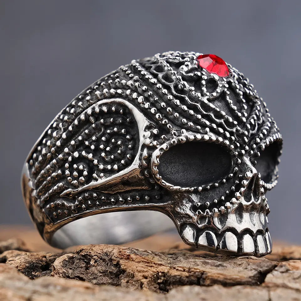 Red Skull Head Rings