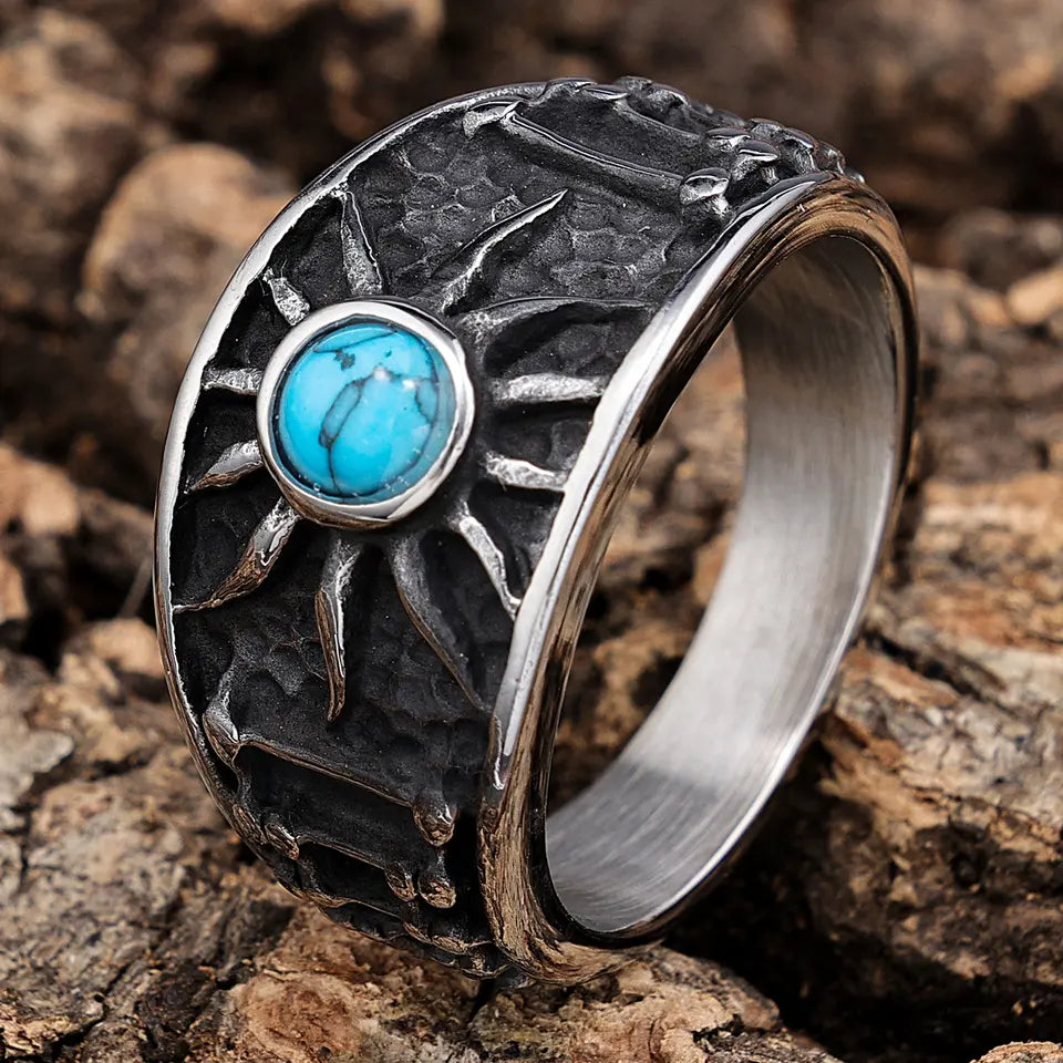 Turquoise Sun Stone Ring