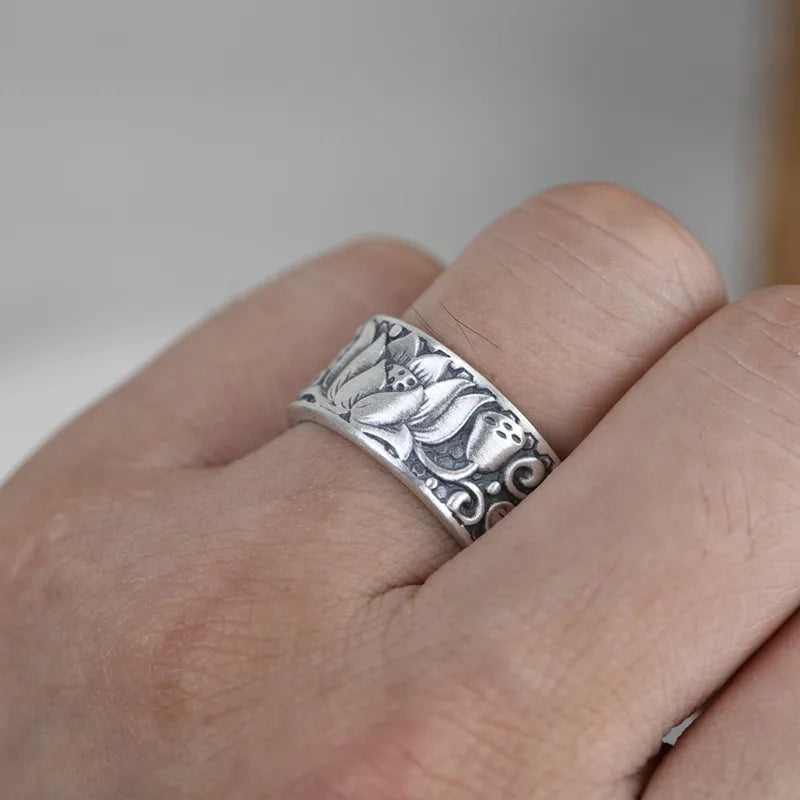 Lotus Heart Ring