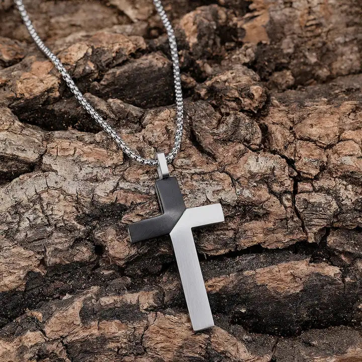 Two-Tone Cross Pendant