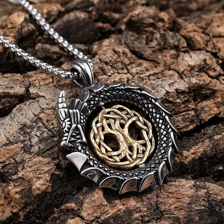 Yggdrasil Ouroboros Pendant