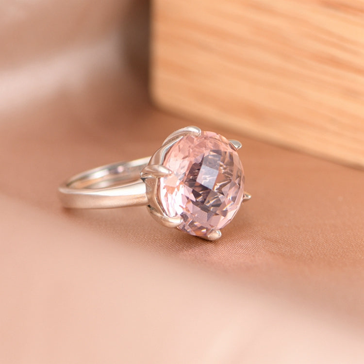Pink Zircon Adjustable Ring