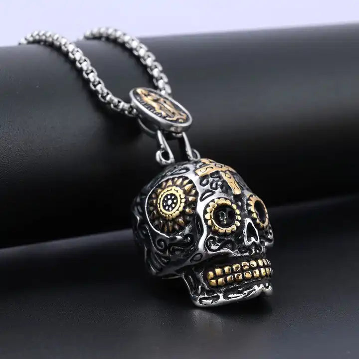 Virgin Mary Skull Pendant