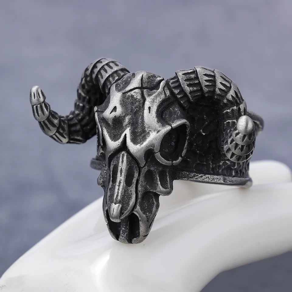 Lucifer Goat head of Satan Ring