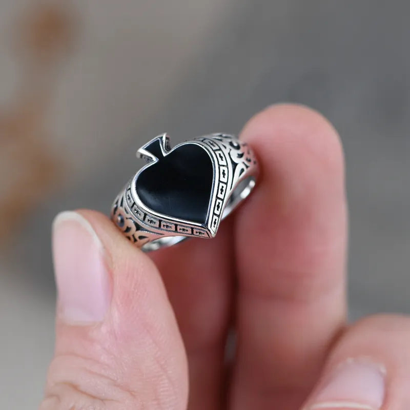 Retro Spade Ring