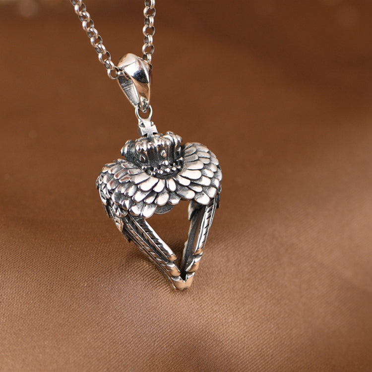 Crown Wings with Zircon Necklace