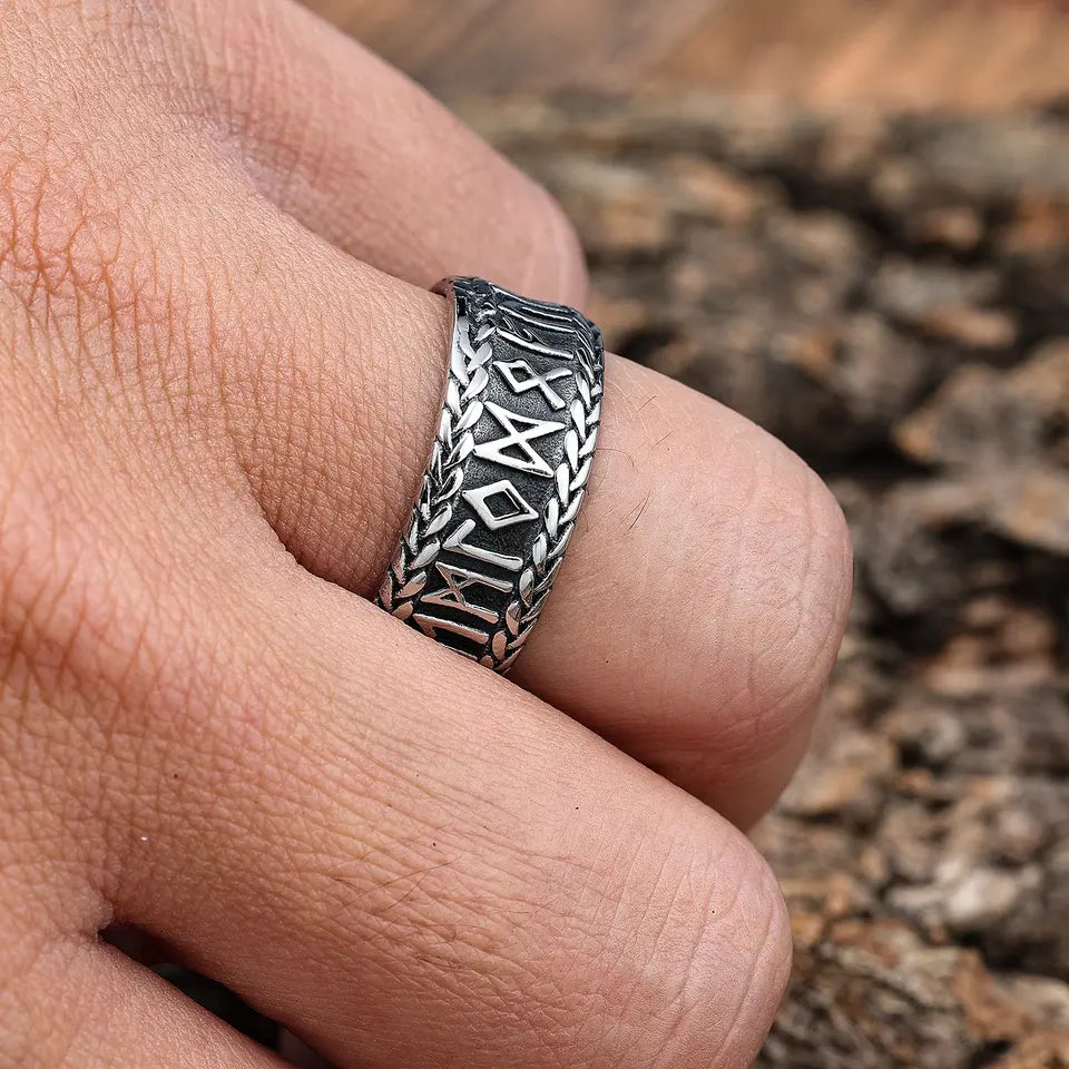 Old Norse Alphabet ring