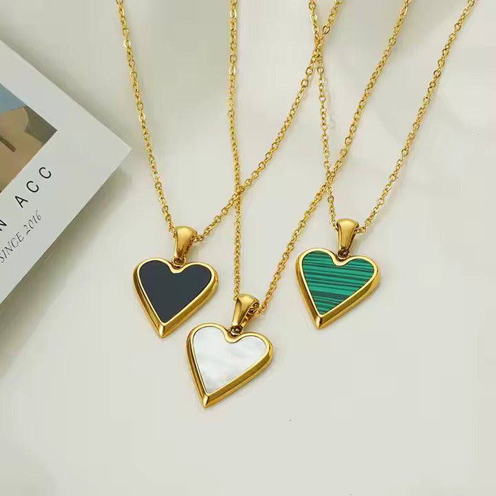 Enamel Heart Pendant
