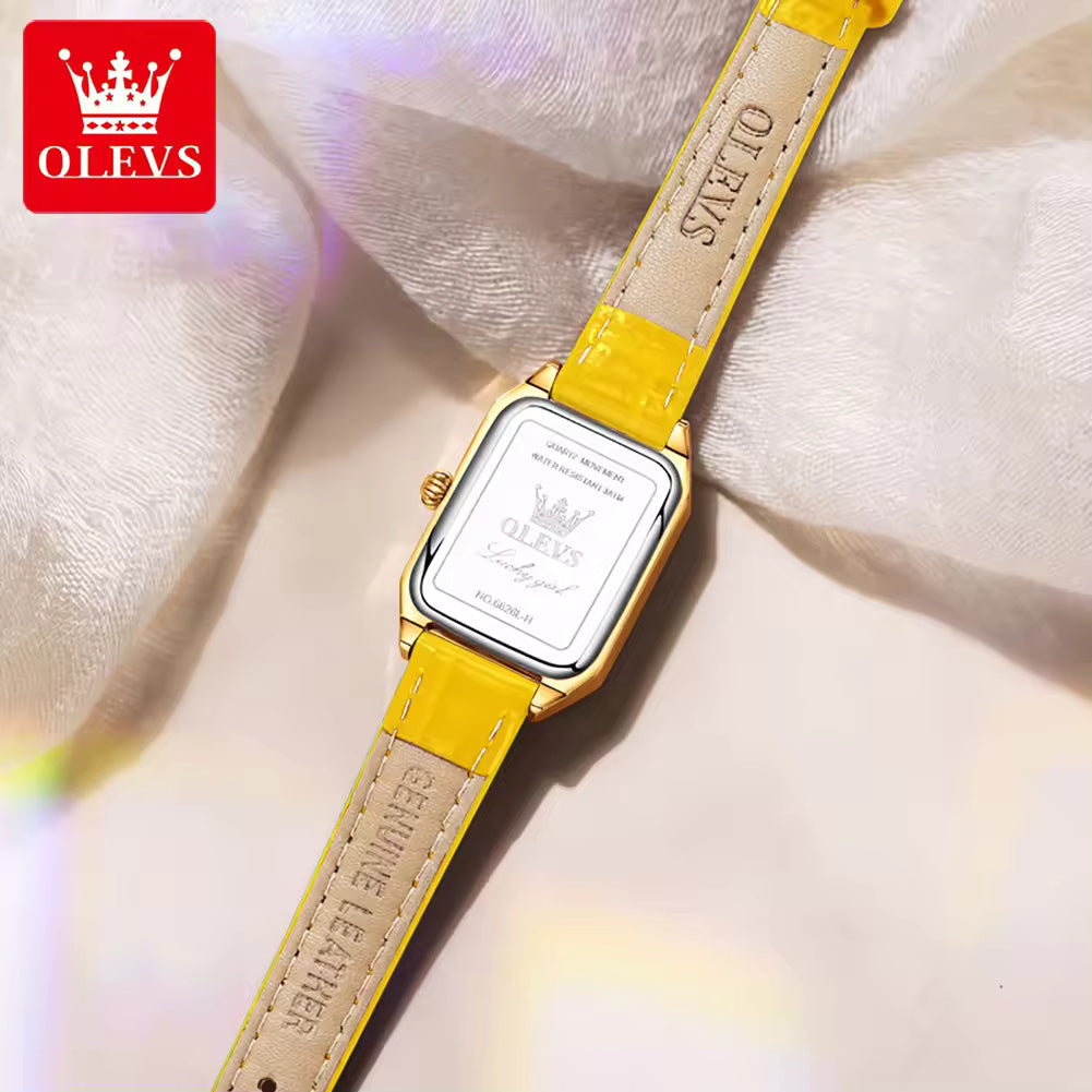 Red and Gold Square Watch