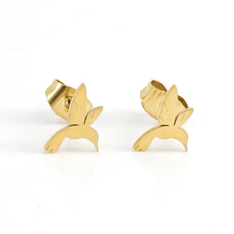 Butterfly Flower Heart Star Stud Earring
