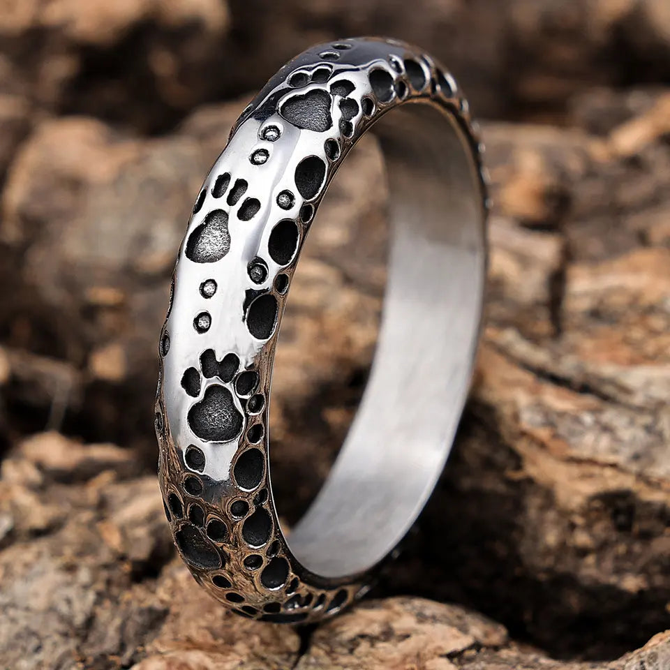 puppy paw print ring