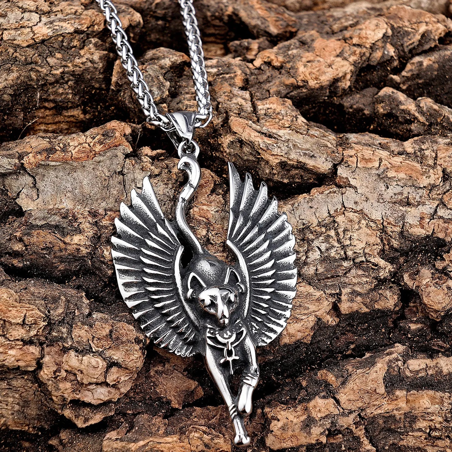 Winged Bastet Pendant