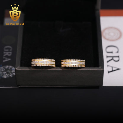 Square stone moissanite ring