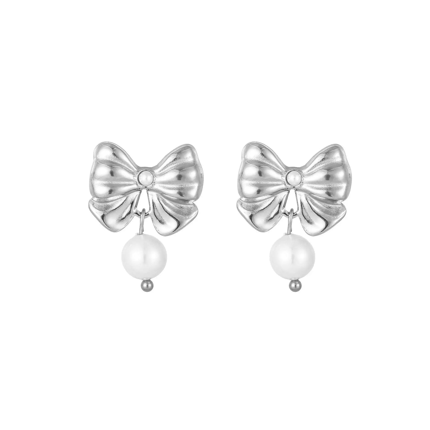 Bow Pearl Earrings
