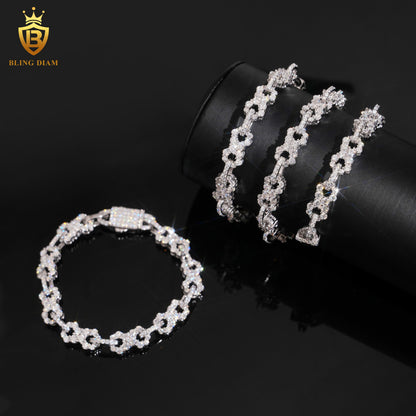 Moissanite Link Chain Bracelet