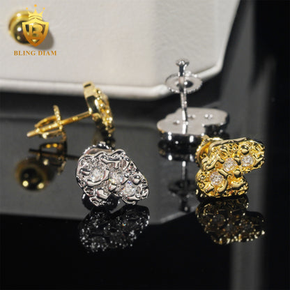Moissanite Nugget Stud Earrings