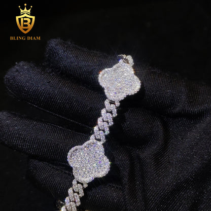 Four-Leaf Clover Moissanite Bracelet